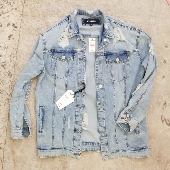 Express Boyfriend Denim Jean Jacket 